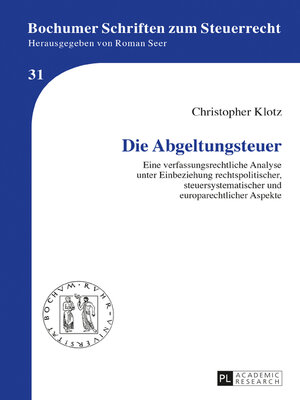cover image of Die Abgeltungssteuer